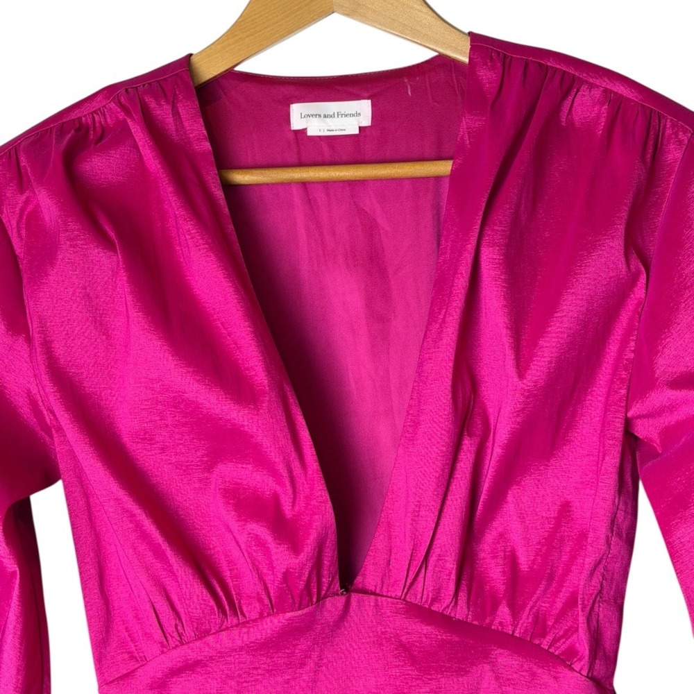 Lovers‎ and Friends Dress Women Small Pink Lorenza Tafetta Satin Mini Party Sexy - Picture 4 of 15